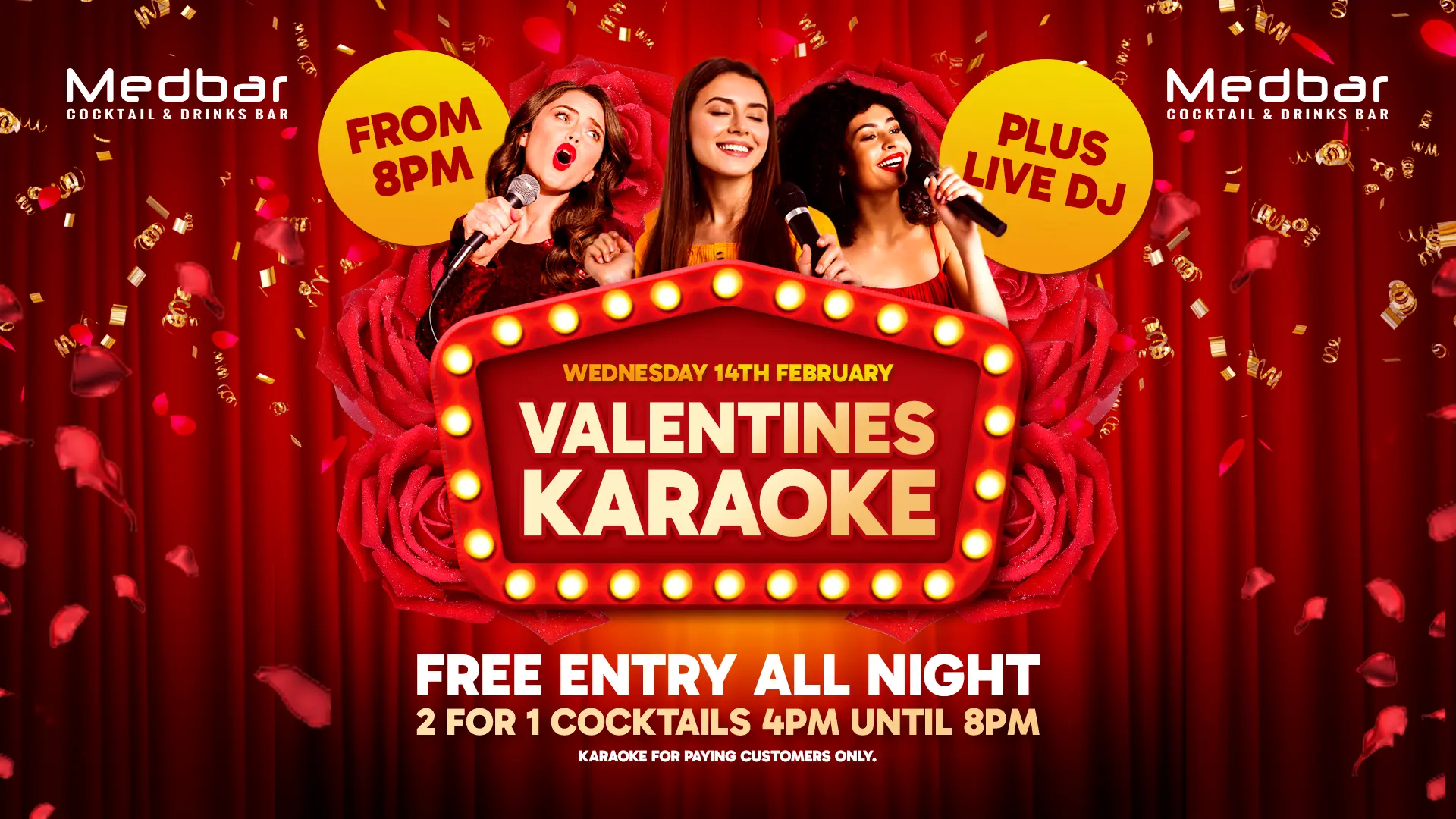 Valentines Karaoke Medbar Southampton